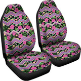 Tropical Hibiscus Flowers Aztec Print Universal Fit Car Seat Covers 102422
