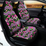 Tropical Hibiscus Flowers Aztec Print Universal Fit Car Seat Covers 102422