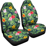 Tropical Hibiscus Flowers Pattern Print Universal Fit Car Seat Covers 102422