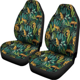 Tropical Jaguar Pattern Print Universal Fit Car Seat Covers 102422