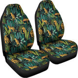 Tropical Jaguar Pattern Print Universal Fit Car Seat Covers 102422