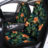 Tropical Leaf And Hawaiian Flower Print Universal Fit Car Seat Covers 102422