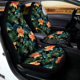Tropical Leaf And Hawaiian Flower Print Universal Fit Car Seat Covers 102422