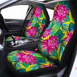 Tropical Lotus Pattern Print Universal Fit Car Seat Covers 102422