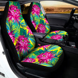 Tropical Lotus Pattern Print Universal Fit Car Seat Covers 102422