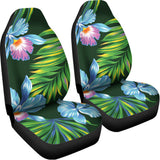 Tropical Orchid Flower Pattern Print Universal Fit Car Seat Covers 102422