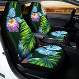 Tropical Orchid Flower Pattern Print Universal Fit Car Seat Covers 102422