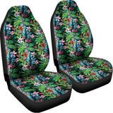 Tropical Palm And Hibiscus Print Universal Fit Car Seat Covers 102422