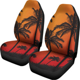 Tropical Palm Tree Sunset Print Universal Fit Car Seat Covers 102422