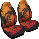 Tropical Palm Tree Sunset Print Universal Fit Car Seat Covers 102422