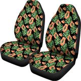 Tropical Papaya Pattern Print Universal Fit Car Seat Covers 102422