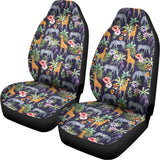Tropical Zebra Giraffe Pattern Print Universal Fit Car Seat Covers 102422
