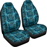 Turquoise African Ethnic Pattern Print Universal Fit Car Seat Covers 102422