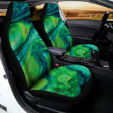 Turquoise And Green Acid Melt Print Universal Fit Car Seat Covers 102422