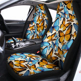 Turquoise And Orange Butterfly Print Universal Fit Car Seat Covers 102422