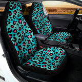 Turquoise And Pink Leopard Print Universal Fit Car Seat Covers 102422