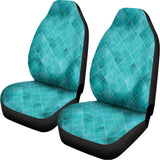 Turquoise Argyle Pattern Print Universal Fit Car Seat Covers 102422