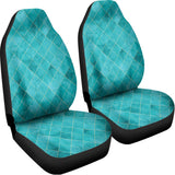 Turquoise Argyle Pattern Print Universal Fit Car Seat Covers 102422