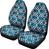 Turquoise Aztec Geometric Pattern Print Universal Fit Car Seat Covers 102422