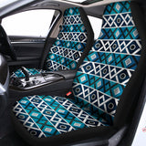 Turquoise Aztec Geometric Pattern Print Universal Fit Car Seat Covers 102422