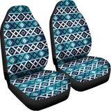 Turquoise Aztec Geometric Pattern Print Universal Fit Car Seat Covers 102422