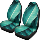 Turquoise Banana Leaf Print Universal Fit Car Seat Covers 102422