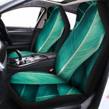 Turquoise Banana Leaf Print Universal Fit Car Seat Covers 102422