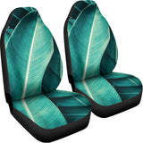 Turquoise Banana Leaf Print Universal Fit Car Seat Covers 102422