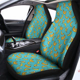Turquoise Banana Pattern Print Universal Fit Car Seat Covers 102422