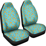 Turquoise Banana Pattern Print Universal Fit Car Seat Covers 102422