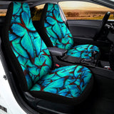 Turquoise Butterfly Pattern Print Universal Fit Car Seat Covers 102422