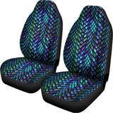 Turquoise Dragon Scales Pattern Print Universal Fit Car Seat Covers 102422