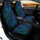 Turquoise Dragon Scales Pattern Print Universal Fit Car Seat Covers 102422