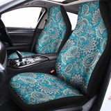 Turquoise Floral Bohemian Pattern Print Universal Fit Car Seat Covers 102422