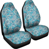 Turquoise Floral Bohemian Pattern Print Universal Fit Car Seat Covers 102422
