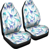 Turquoise Giraffe Pattern Print Universal Fit Car Seat Covers 102422