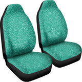 Turquoise (NOT Real) Glitter Print Universal Fit Car Seat Covers 102422