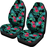 Turquoise Hawaiian Palm Leaves Print Universal Fit Car Seat Covers 102422