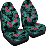 Turquoise Hawaiian Palm Leaves Print Universal Fit Car Seat Covers 102422