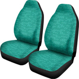 Turquoise Knitted Pattern Print Universal Fit Car Seat Covers 102422