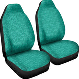 Turquoise Knitted Pattern Print Universal Fit Car Seat Covers 102422