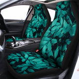 Turquoise Leaf Print Universal Fit Car Seat Covers 102422