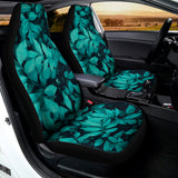 Turquoise Leaf Print Universal Fit Car Seat Covers 102422