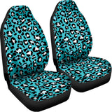 Turquoise Leopard Print Universal Fit Car Seat Covers 102422