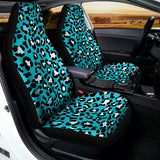 Turquoise Leopard Print Universal Fit Car Seat Covers 102422