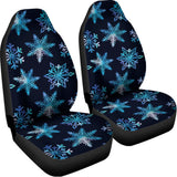 Turquoise Snowflake Pattern Print Universal Fit Car Seat Covers 102422