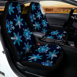 Turquoise Snowflake Pattern Print Universal Fit Car Seat Covers 102422