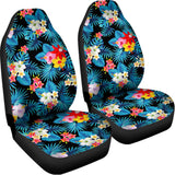 Turquoise Tropical Hawaii Pattern Print Universal Fit Car Seat Covers 102422