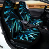 Turquoise Tropical Leaves Print Universal Fit Car Seat Covers 102422