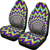 Twinkle Psychedelic Optical Illusion Universal Fit Car Seat Covers 102422